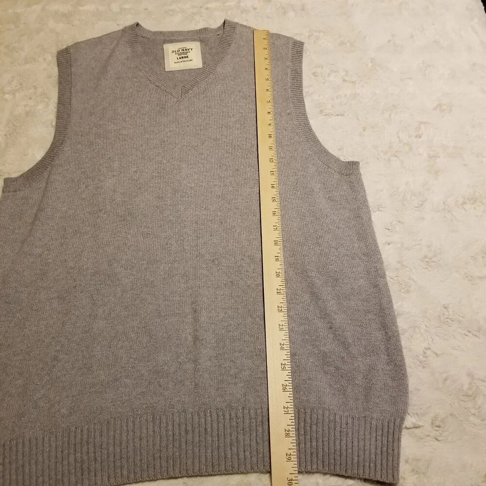 Old Navy Sweater Vest Mens Large Cashmere Blend Preppy Academia Fall Winter